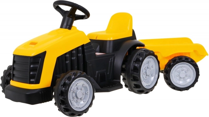 Kinder-Trettraktor mit Anhänger – gelb