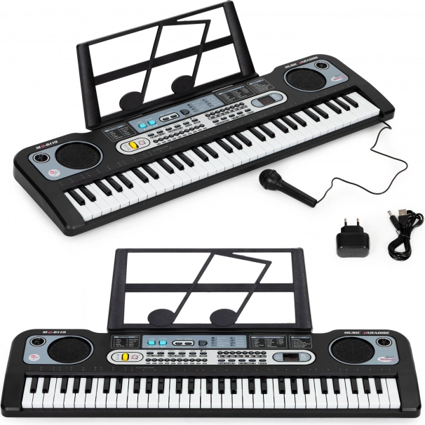 Großes Kinder-Keyboard mit Mikrofon und Stromversorgung