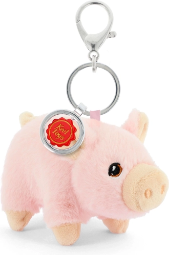 Keeleco Taschenanhänger rosa Schwein 12 cm