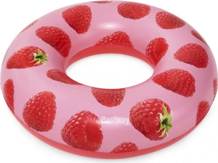 Aufblasbarer Schwimmring mit Himbeerduft 119 cm Bestway