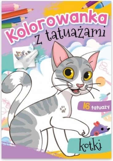 Katzentattoos – Malvorlagen und Set abwaschbarer Tattoos