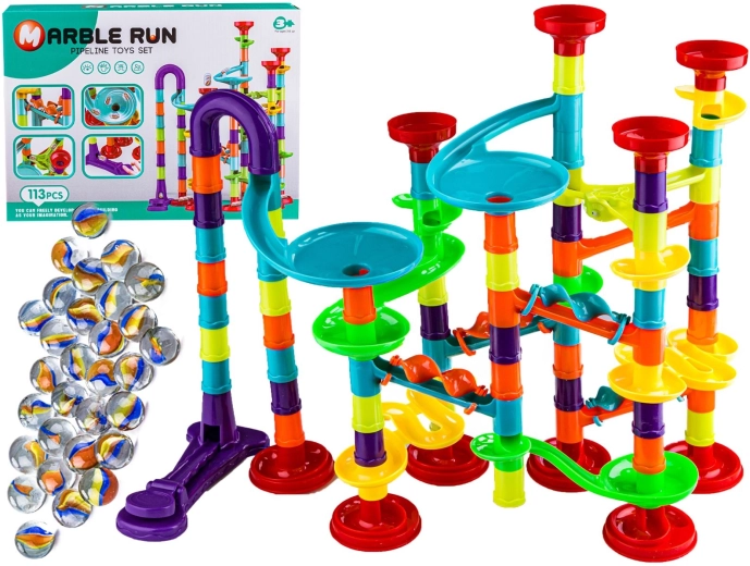 Kugelbahn Kugelbahn-Baukasten (Kulodrom) 113 Teile