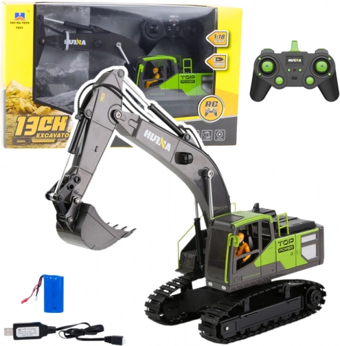 Ketten-RC-Bagger HUINA 1:18 grün