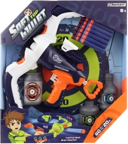 Armbrust mit Schaumstoffpfeilen und Zielen, Reichweite 20 m