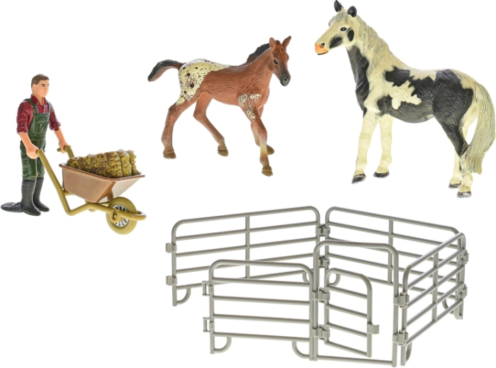 Realistische Figuren von Pferd und Fohlen