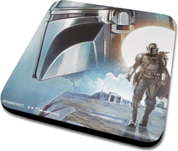 Untersetzer mit Mandalorian-Helm