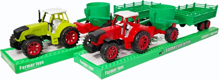 Traktor mit zwei Anhängern