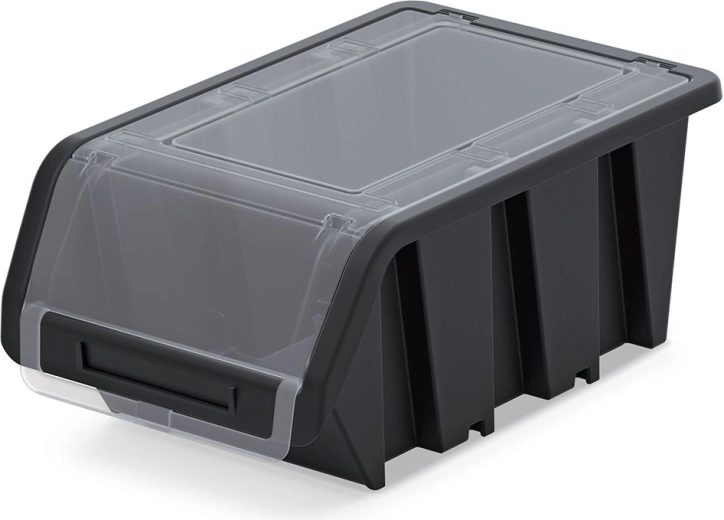 Kunststoff-Verschluss-Aufbewahrungsbox TRUCK PLUS 230×160×120 mm, schwarz
