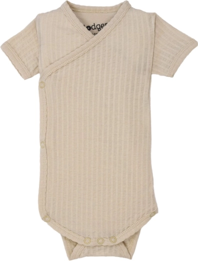 Lodger Baby-Body mit kurzem Ärmel Seersucker Birch, Größe 80