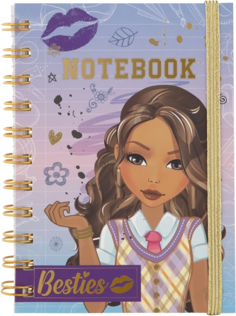 Stilvolles A6-Notizbuch Besties mit Ringbindung