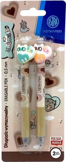 Astra radierbare Stifte Kätzchen, Set 2 Stk.