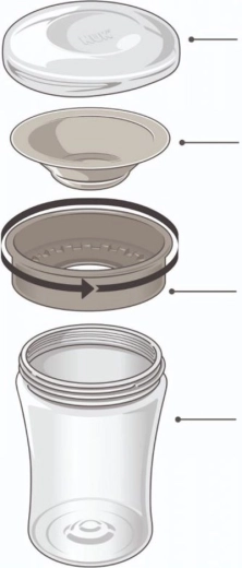 Auslaufsicher dank Silikonscheibe