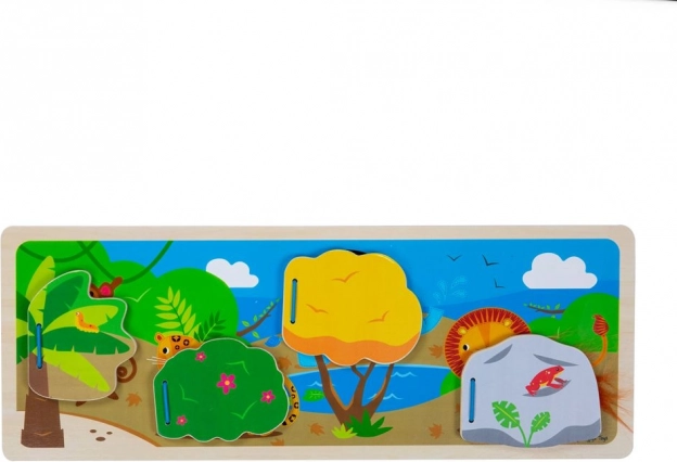 Bigjigs Toys sensorisches Dschungel-Puzzle
