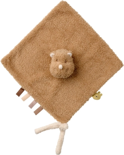 Nattou Kuscheldecke Teddy Nashorn 28 × 28 cm