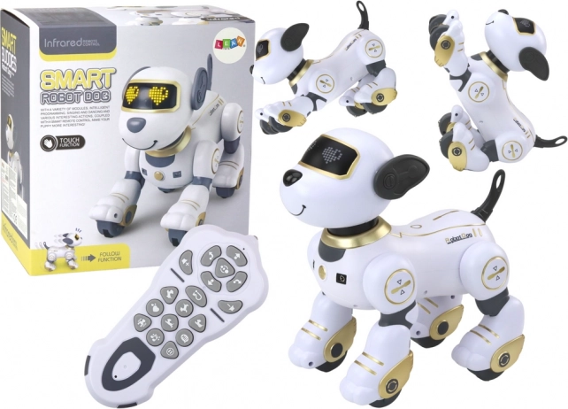 Robotischer Hund Interaktiver ferngesteuerter Tänzer führt Befehle aus Gold