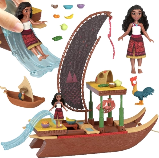 Mattel Disney Vaiana 2 Vainas Boot mit Puppe und Zubehör
