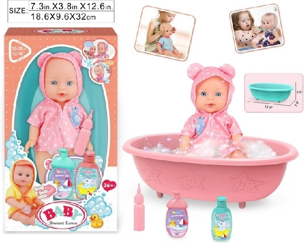 Babypuppe Baby Sweet Love mit Badewanne