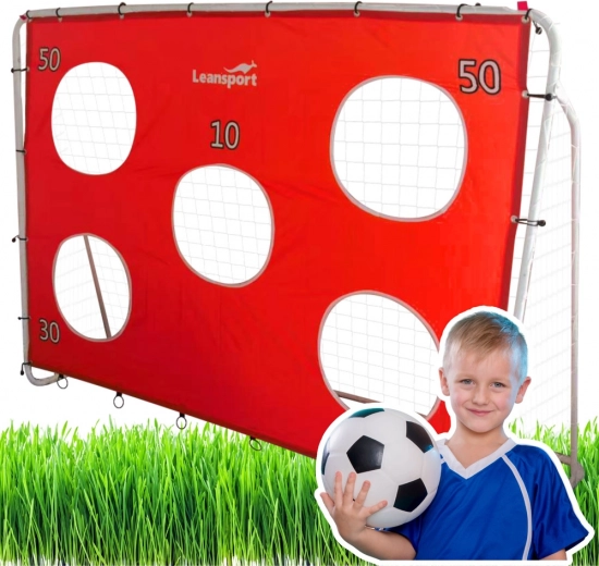 Fußballtrainings-Tor mit Zielnetz rot 213x152x75 cm