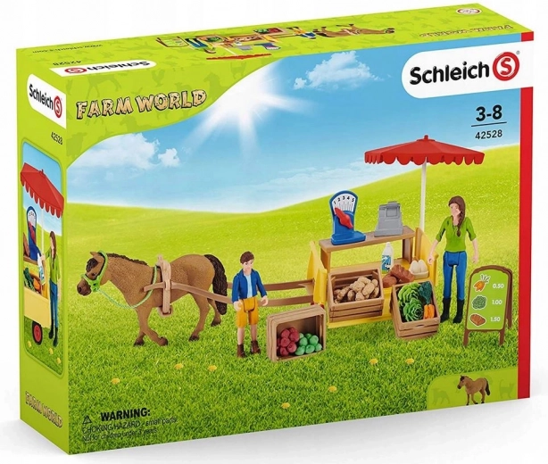 Schleich 42528 Mobile Farm – Marktstand Welt