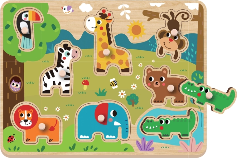 Puzzle Safari Einlege 2Kids Spielzeug