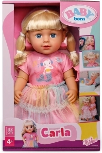 BABY born Puppe Carla mit Friseur-Zubehör, 43 cm