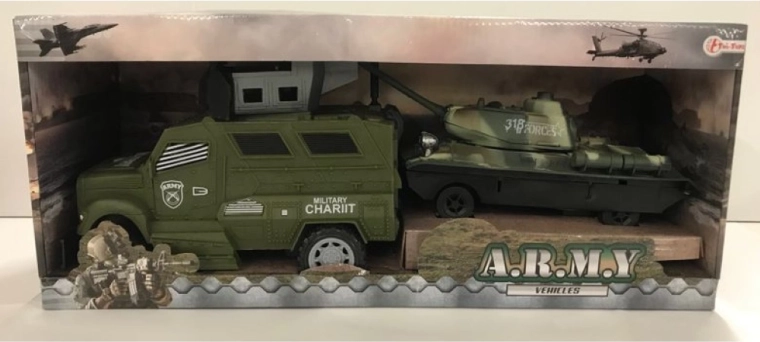 Army Vehicles Militärfahrzeug mit Panzer – 1 Stück