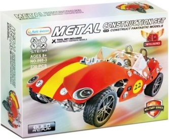 Metall-Baukasten Retro-Rennauto 230 Teile