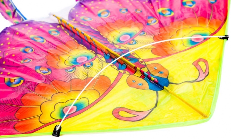 Großer Schmetterlings-Drachen 90 cm – Lila