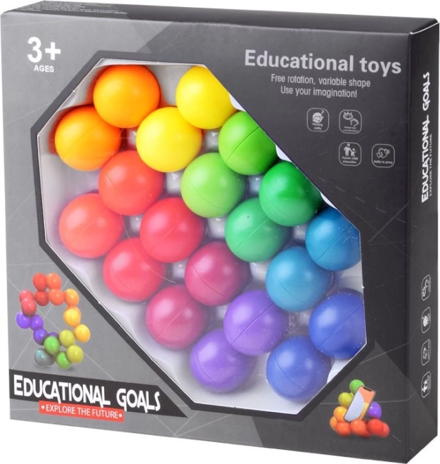 Pädagogisches Logikpuzzle aus bunten Kugeln
