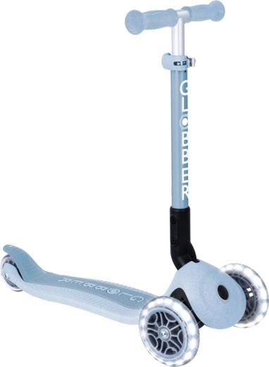 Globber Junior Faltroller mit Leuchträdern ECOLOGIC – Blueberry