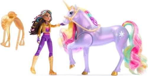 Einhorn-Akademie – Puppe Sophia und Einhorn Wildstar mit Lichtmagie