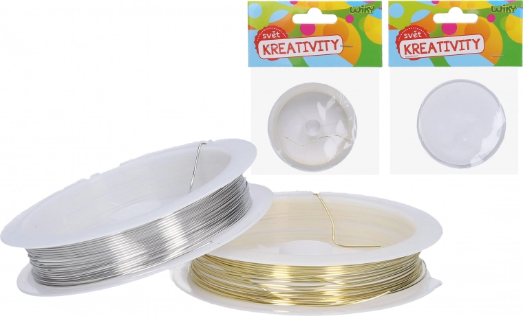 Perlendraht 0,6 mm, 4 m – gold- oder silberfarben
