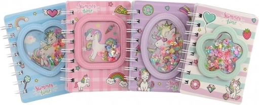 Taschen-Notizbuch mit Ringbindung und Einhorn – 60 linierte Seiten (9,5 × 12 cm)