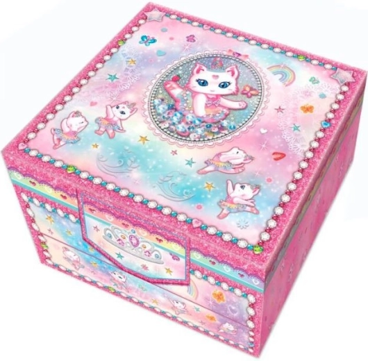 Pecoware Set in einer Box mit Schubladen – Ballerina-Katze