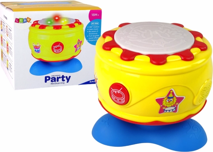 Große interaktive Musik-Trommel mit Lichtern 19 cm