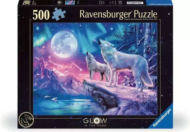 Ravensburger Leuchtpuzzle „Heulende Wölfe in der Dämmerung“ 500 Teile