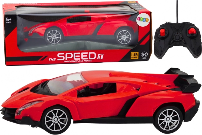 RC Auto 1:16 Roter Sportwagen mit Fernbedienung