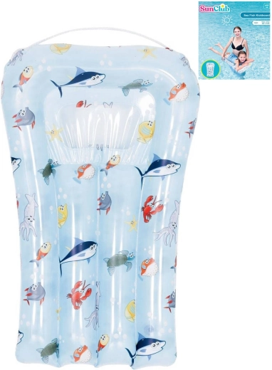 SUN CLUB aufblasbare Kinder-Luftmatratze Meeresfische mit Sichtfenster ins Wasser 72 × 47 cm