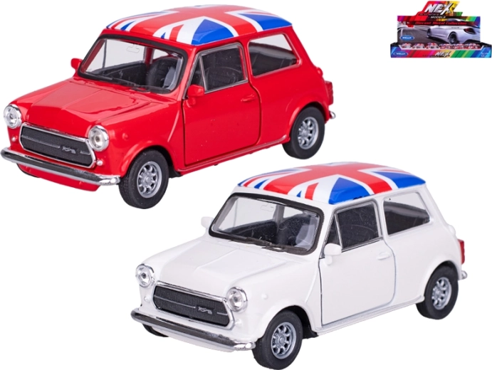 Metallmodell Welly Mini Cooper 1300 UK 1:43 mit öffnenden Türen und Pull-Back