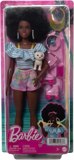 Barbie Deluxe Modepuppe – trendige Skaterin mit Accessoires und Hündchen