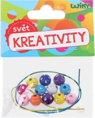 Bunte Perlen mit Schnur