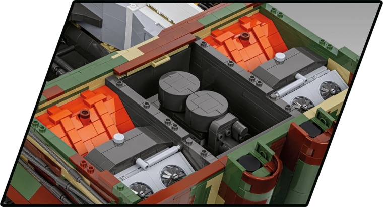 Ausgearbeitetes Interieur und Zugang ins Innere