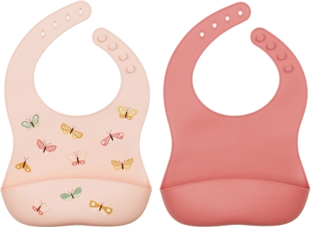 A Little Lovely Company Set aus Silikon-Lätzchen für Kinder – Schmetterlinge