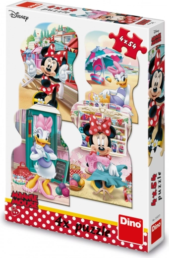 Puzzle Minnie und Daisy Sommer 4x54 Teile