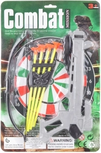 Kinderarmbrust mit Zielscheibe und Saugnapfpfeilen