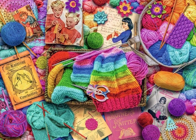 Ravensburger Puzzle Vintage Stricken und Häkeln 1000 Teile