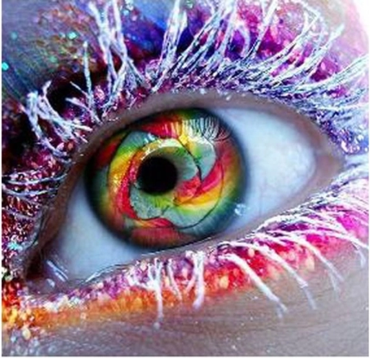 Diamant-Mosaik (Diamond Painting) Auge in Farbe 30 × 30 cm – 1 Stück