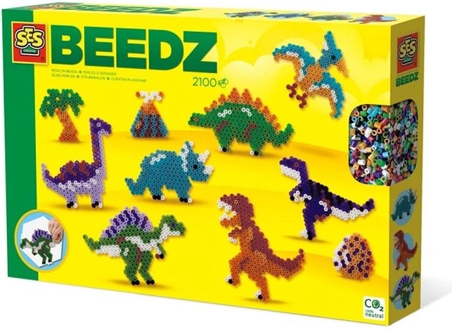 SES Creative Beedz Bügelperlen Dinosaurier 2100 Stück