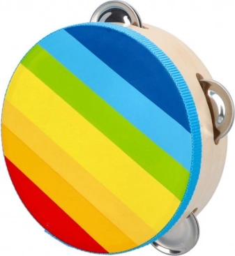 Bunte Tamburin mit Schellen