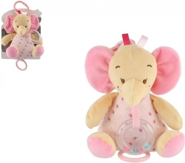 Musikalischer Plüschelefant TULILO 18 cm rosa